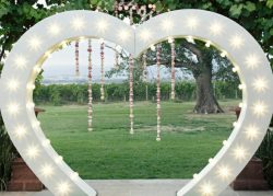 LED Love Heart Light Up Arch Hire London