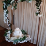 rustic wedding cake swing hire